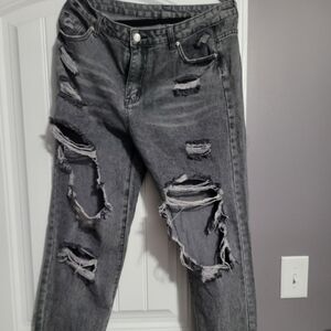 Distressed jeans